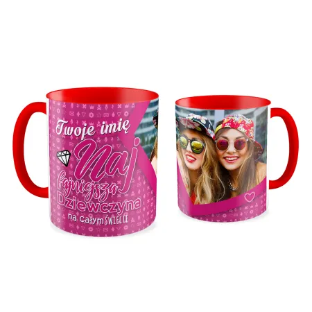 FOTO Kubek czerwony 330ml dla DZIEWCZYNY